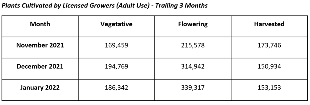 Michigan Cannabis Plant Count
