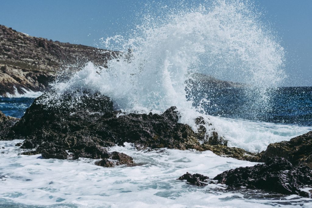 crashing waves